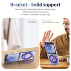 Ultramarinelife Ice Cooling Galaxy Z Flip6 Case 360 Swivel Magnet Ring Stand Horizontal and Vertical