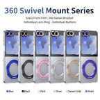 Ultramarinelife Ice Cooling Galaxy Z Flip6 Case 360 Swivel Magnet Ring Stand 7 Colors Available