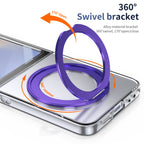 Ultramarinelife Ice Cooling Galaxy Z Flip6 Case 360 Swivel Magnet Ring Stand Alloy Material