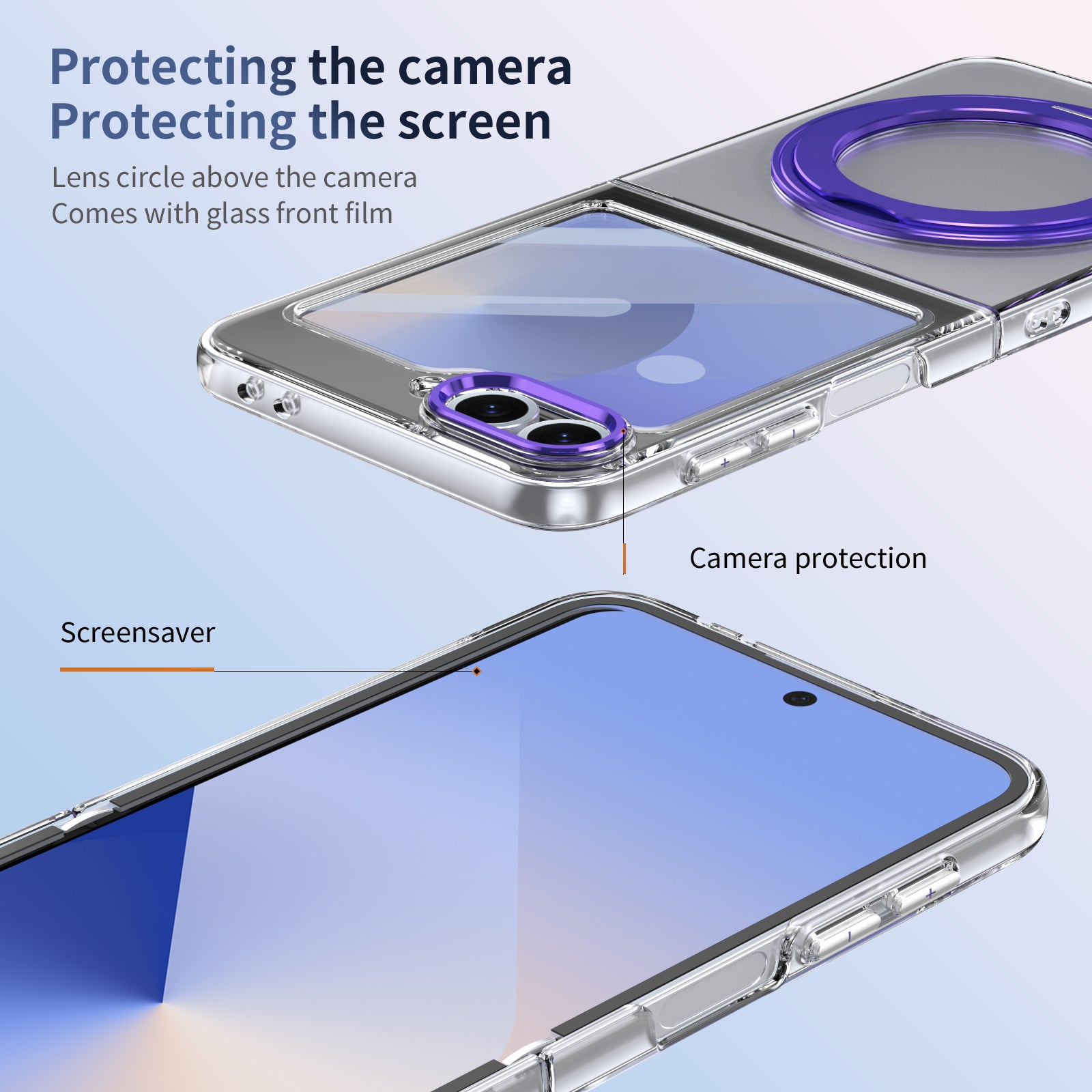 Ultramarinelife Ice Cooling Galaxy Z Flip6 Case 360 Swivel Magnet Ring Stand Camera Protection