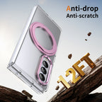 Ultramarinelife Ice Cooling Galaxy Z Fold4 Wide Case 360 Swivel Magnet Ring Stand Anti-drop 12FT