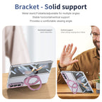 Ultramarinelife Ice Cooling Galaxy Z Fold4 Wide Case 360 Swivel Magnet Ring Stand Solid Horizontal and Vertical