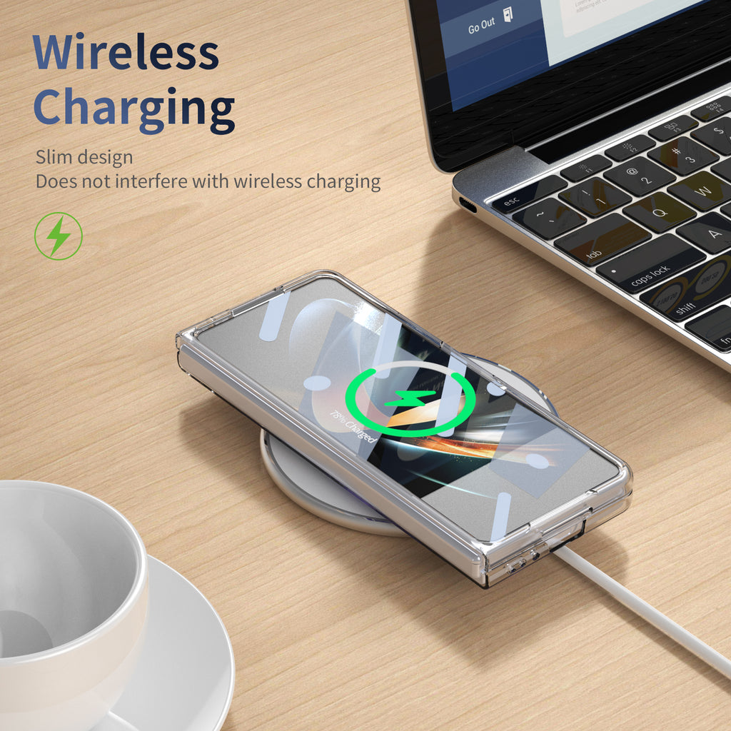 Ultramarinelife Ice Cooling Galaxy Z Fold4 Wide Case 360 Swivel Magnet Ring Stand Wireless Charging