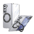 Ultramarinelife Ice Cooling Galaxy Z Fold5 Wide Case 360 Swivel Magnet Ring Stand Black Color