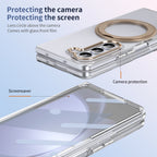 Ultramarinelife Ice Cooling Galaxy Z Fold5 Wide Case 360 Swivel Magnet Ring Stand Camera Protection