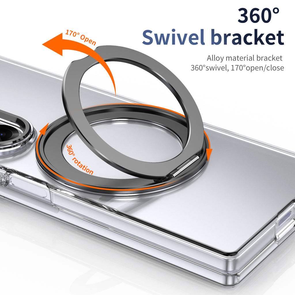 Ultramarinelife Ice Cooling Galaxy Z Fold6 Case 360 Swivel Magnet Ring Stand Alloy Material