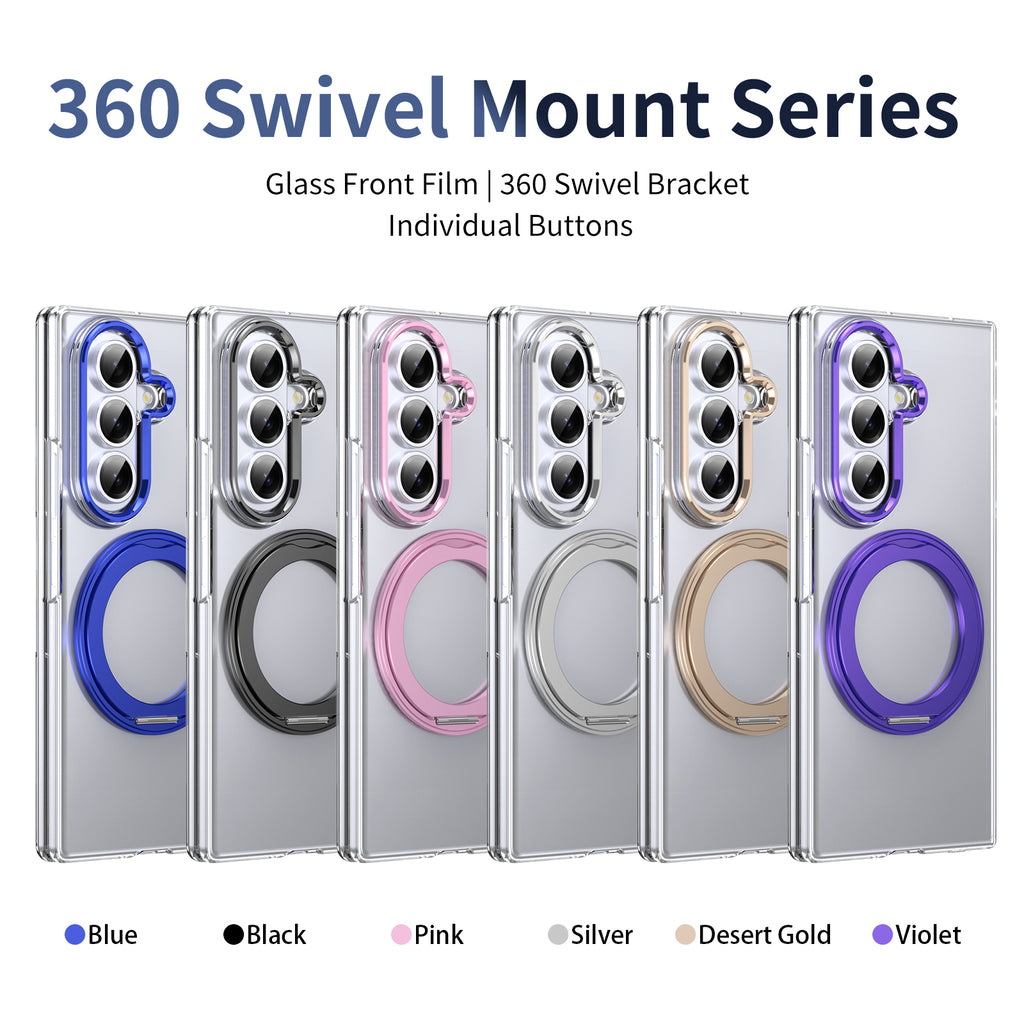 Ultramarinelife Ice Cooling Galaxy Z Fold7 Case 360 Swivel Magnet Ring Stand 7 Colors Available