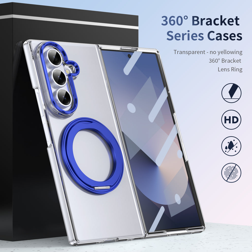 Ultramarinelife Ice Cooling Galaxy Z Fold8 Case 360 Swivel Magnet Ring Stand No Yellowing