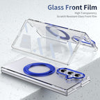 Ultramarinelife Ice Cooling Galaxy Z Fold8 Case 360 Swivel Magnet Ring Stand Glass Front Film