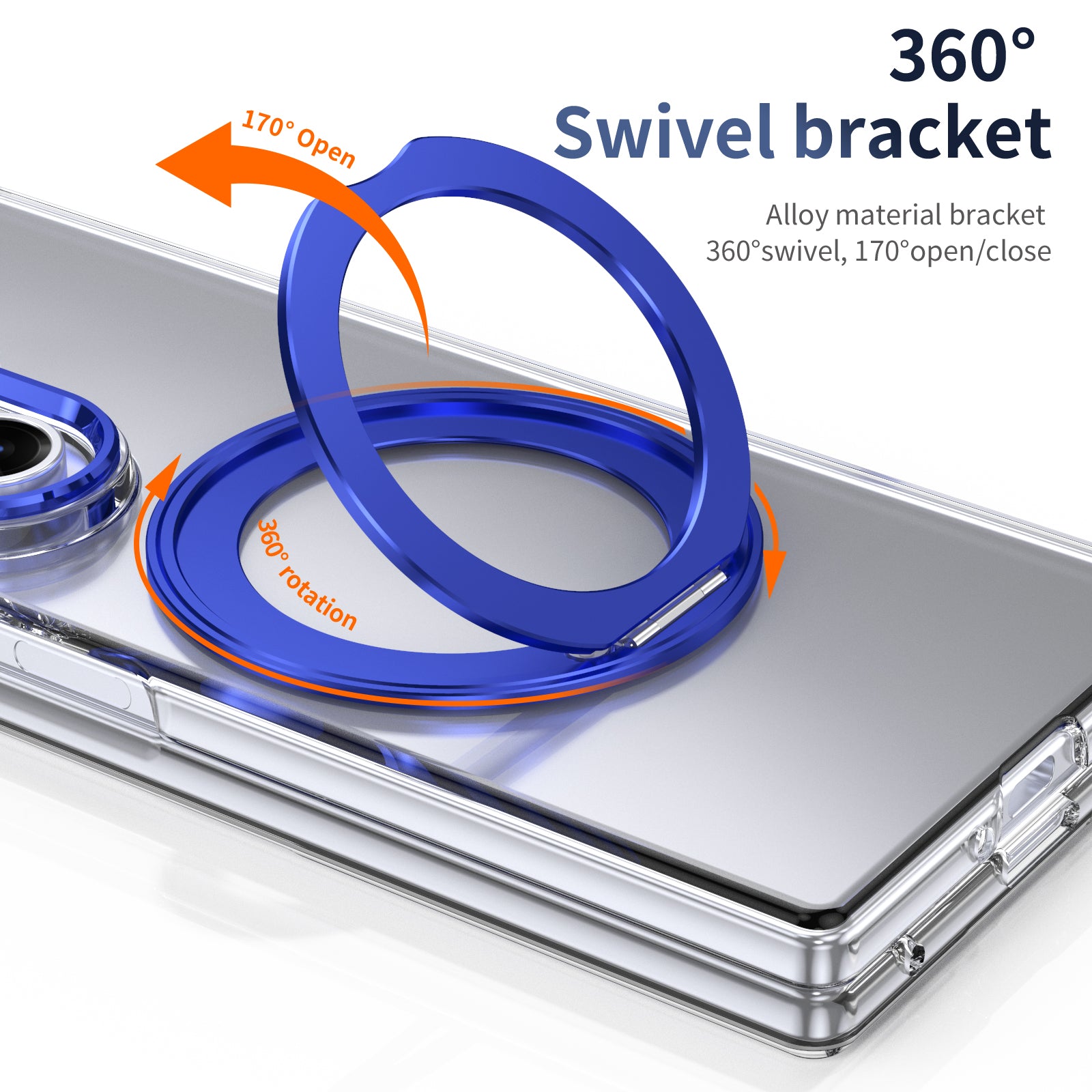 Ultramarinelife Ice Cooling Galaxy Z Fold8 Case 360 Swivel Magnet Ring Stand Alloy Material