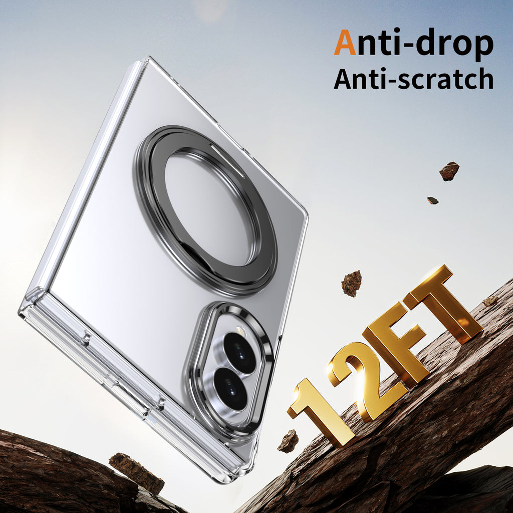 Ultramarinelife Ice Cooling Galaxy Z Fold8 Wide Case 360 Swivel Magnet Ring Stand Anti-Drop 12FT