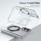 Ultramarinelife Ice Cooling Galaxy Z Fold8 Wide Case 360 Swivel Magnet Ring Stand Glass Front Film