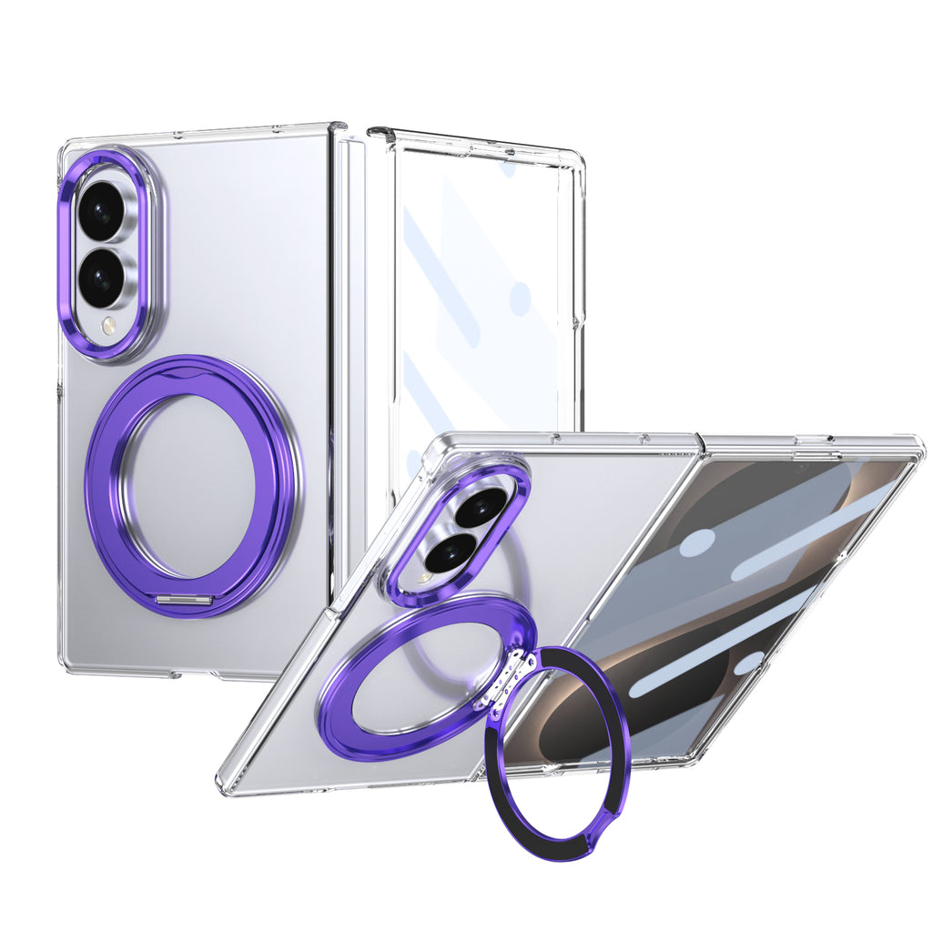 Ultramarinelife Ice Cooling Galaxy Z Fold8 Wide Case 360 Swivel Magnet Ring Stand Purple Color