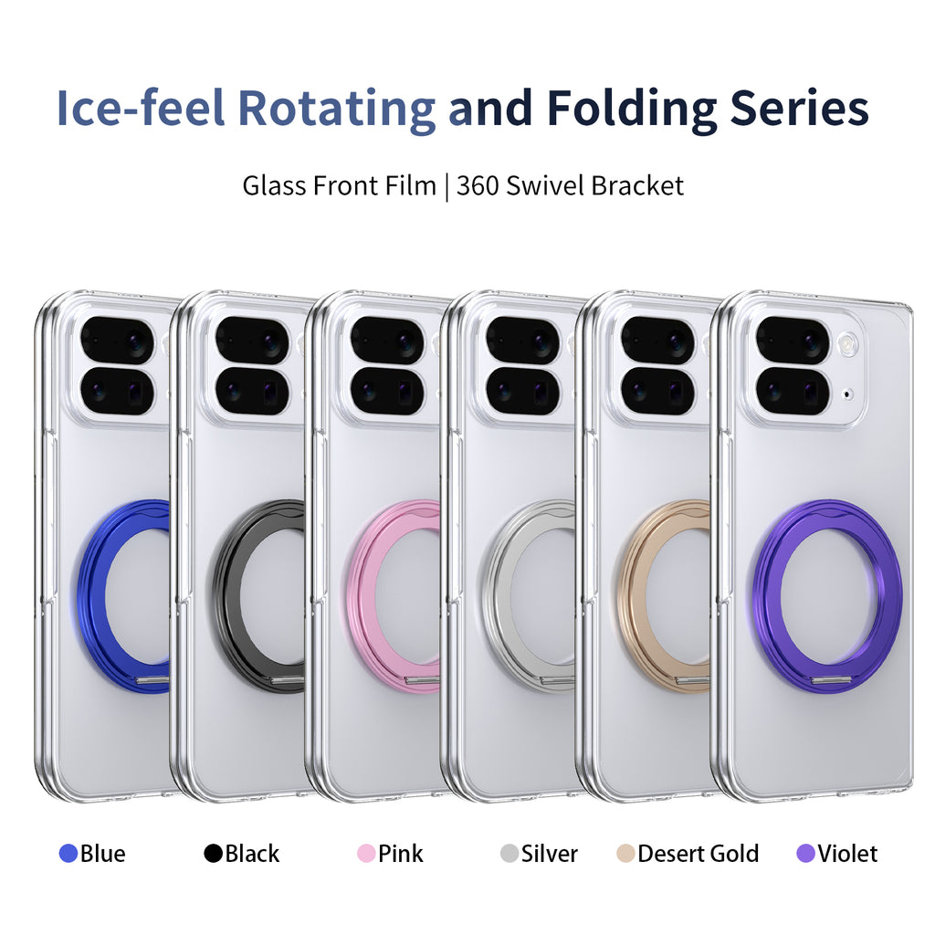 Ultramarinelife Ice Cooling Google Pixel 10 Pro Fold Case 360 Swivel Magnet Ring Stand 7 Colors Available