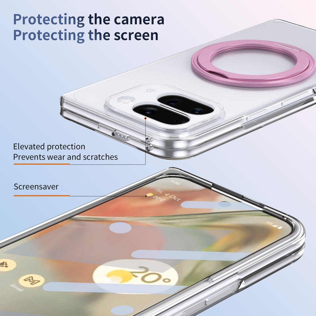 Ultramarinelife Ice Cooling Google Pixel 10 Pro Fold Case 360 Swivel Magnet Ring Stand Camera Production