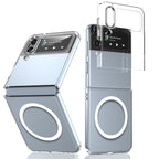 Ultramarinelife Ice Sense Magsafe Galaxy Z Flip3 Case Transparent White Color