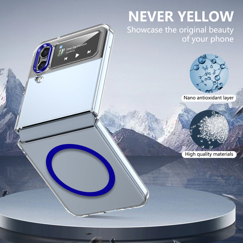 Ultramarinelife Ice Sense Magsafe Galaxy Z Flip3 Case Transparent No Yellow