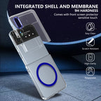 Ultramarinelife Ice Sense Magsafe Galaxy Z Flip3 Case Transparent with Front Screen Protector