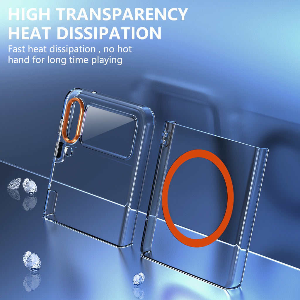 Ultramarinelife Ice Sense Magsafe Galaxy Z Flip4 Case Transparent High Transparency