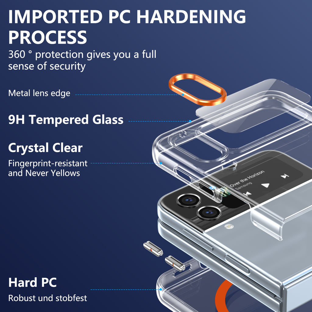 Ultramarinelife Ice Sense Magsafe Galaxy Z Flip4 Case Transparent Made of PC