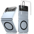 Ultramarinelife Ice Sense Magsafe Galaxy Z Flip4 Case Transparent Black Color