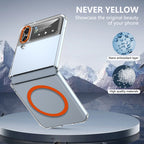 Ultramarinelife Ice Sense Magsafe Galaxy Z Flip4 Case Transparent Never Yellow