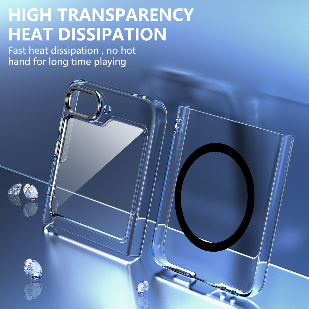 Ultramarinelife Ice Sense Magsafe Galaxy Z Flip5 Case Transparent Heat Disspation