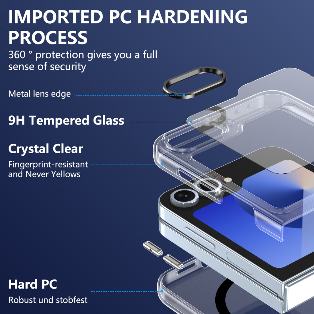 Ultramarinelife Ice Sense Magsafe Galaxy Z Flip5 Case Transparent Made of PC