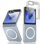 Ultramarinelife Ice Sense Magsafe Galaxy Z Flip5 Case Transparent White Color