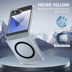 Ultramarinelife Ice Sense Magsafe Galaxy Z Flip5 Case Transparent Never Yellow