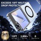 Ultramarinelife Ice Sense Magsafe Galaxy Z Flip5 Case Transparent Drop Tested 12FT