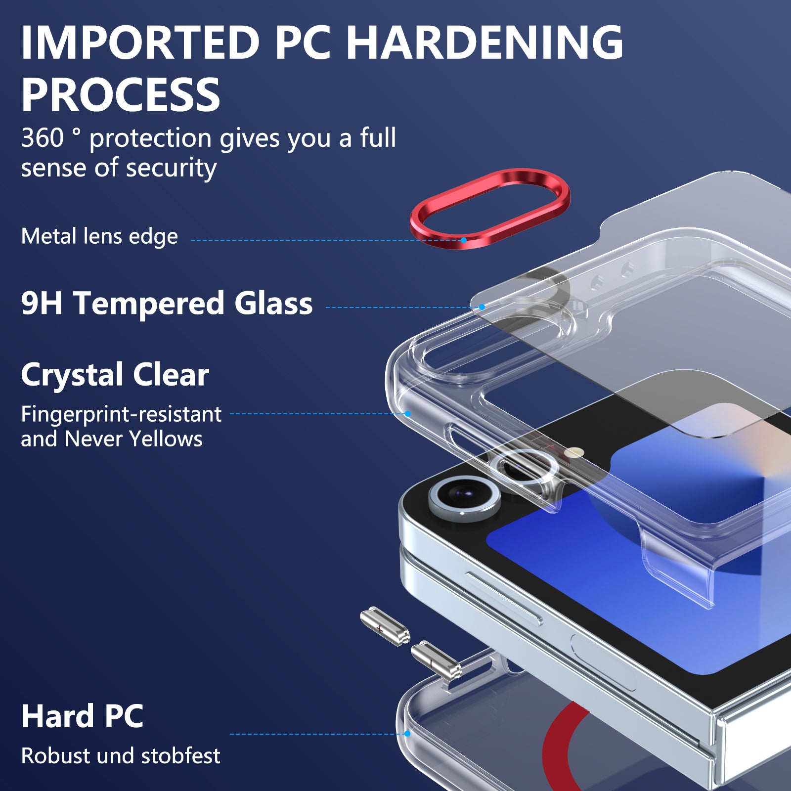 Ultramarinelife Ice Sense Magsafe Galaxy Z Flip6 Case Transparent Made of PC