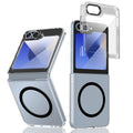 Ultramarinelife Ice Sense Magsafe Galaxy Z Flip6 Case Transparent Black Color