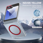 Ultramarinelife Ice Sense Magsafe Galaxy Z Flip6 Case Transparent Never Yellow