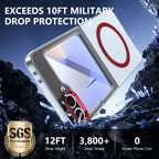 Ultramarinelife Ice Sense Magsafe Galaxy Z Flip6 Case Transparent Drop Tested 12FT