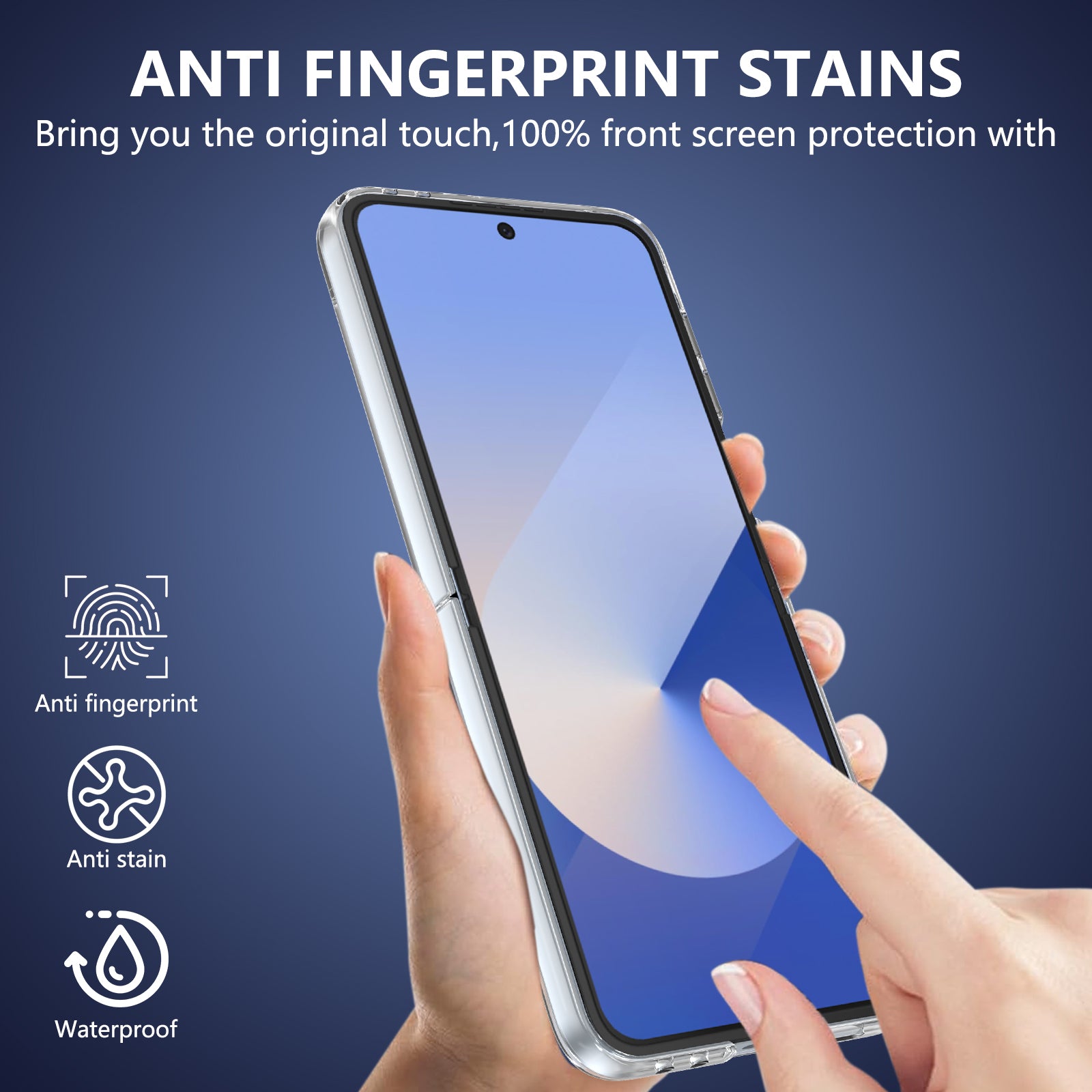 Ultramarinelife Ice Sense Magsafe Galaxy Z Flip6 Case Transparent Anti Fingerprint