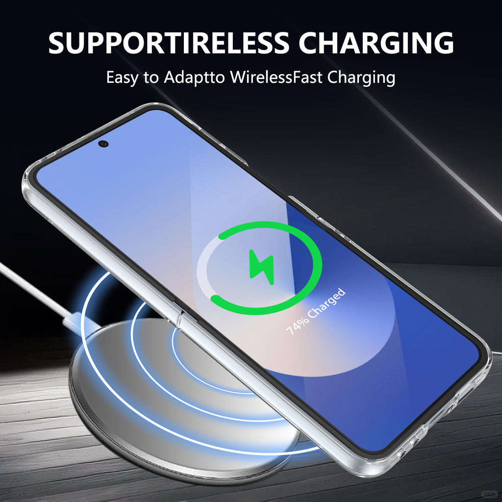 Ultramarinelife Ice Sense Magsafe Galaxy Z Flip6 Case Transparent Wireless Charging