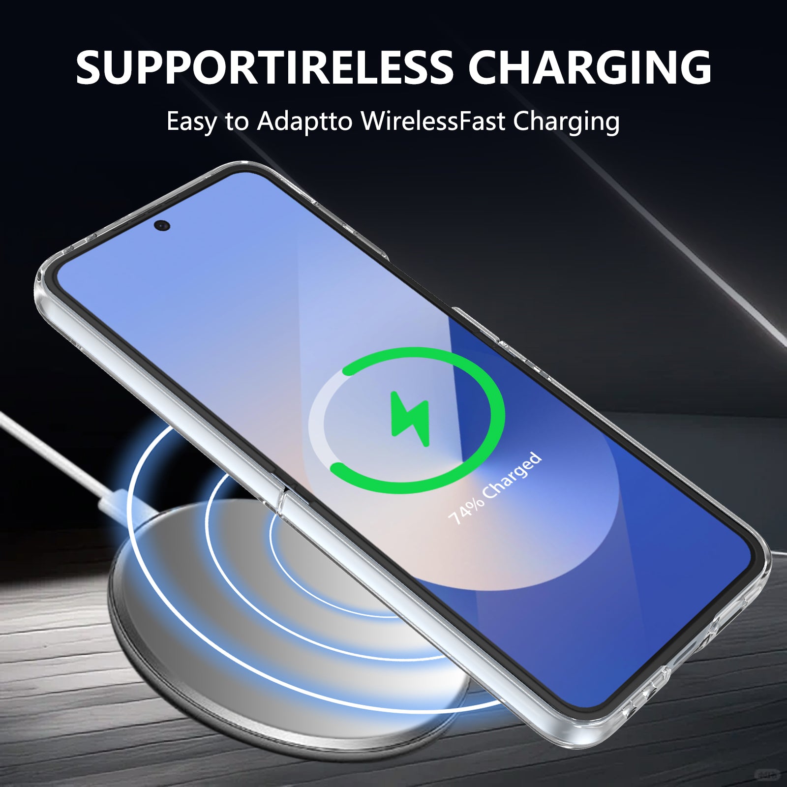 Ultramarinelife Ice Sense Magsafe Galaxy Z Flip6 Case Transparent Wireless Charging