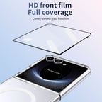 Ultramarinelife Ice Sense Magsafe Galaxy Z Flip7 Case Transparent with HD Glass Screen