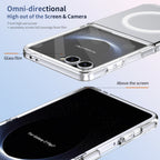 Ultramarinelife Ice Sense Magsafe Galaxy Z Flip7 Case Transparent Full Coverage