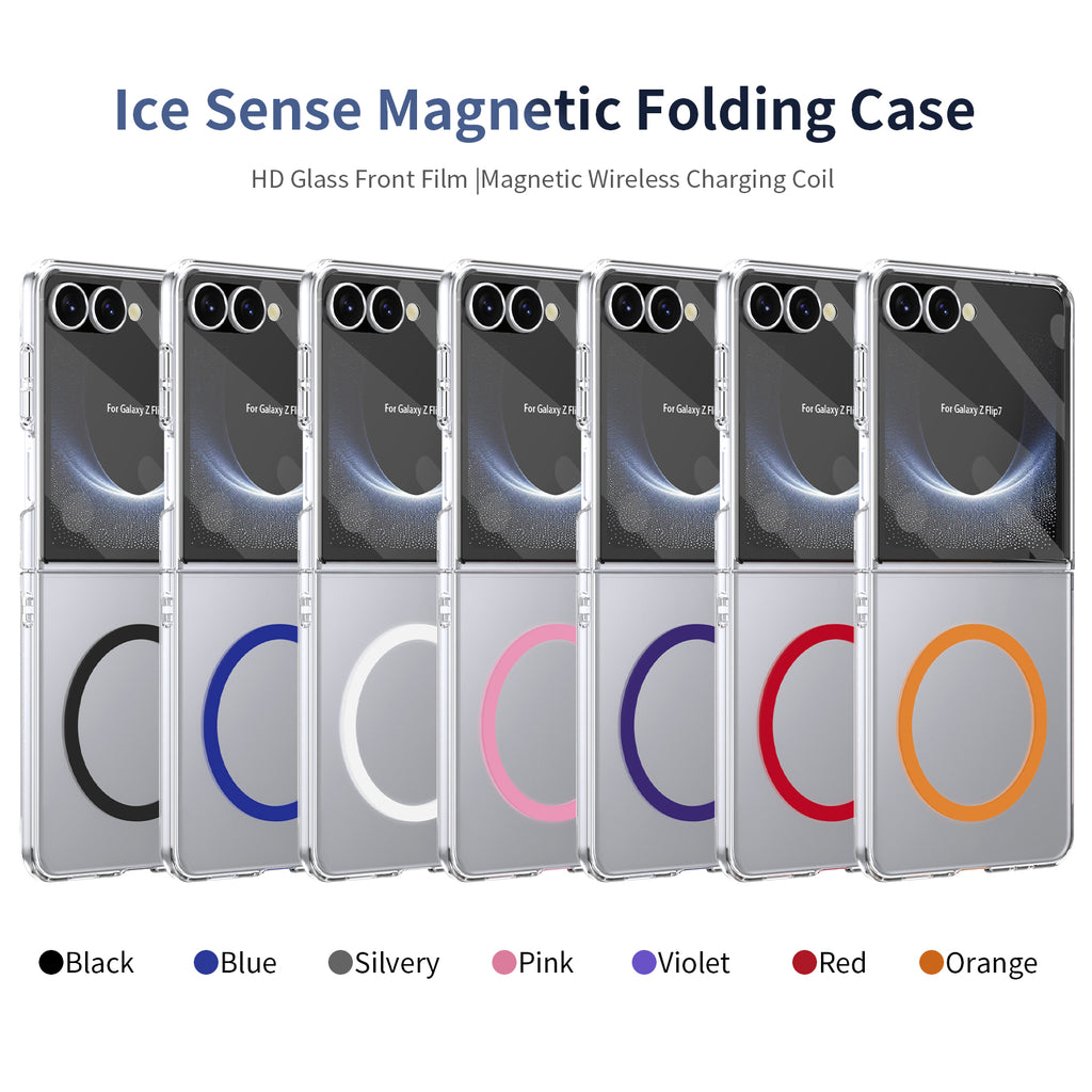 Ultramarinelife Ice Sense Magsafe Galaxy Z Flip7 Case Transparent 7 Colors