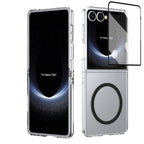 Ultramarinelife Ice Sense Magsafe Galaxy Z Flip7 Case Transparent Black Color