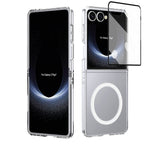 Ultramarinelife Ice Sense Magsafe Galaxy Z Flip7 Case Transparent White Color
