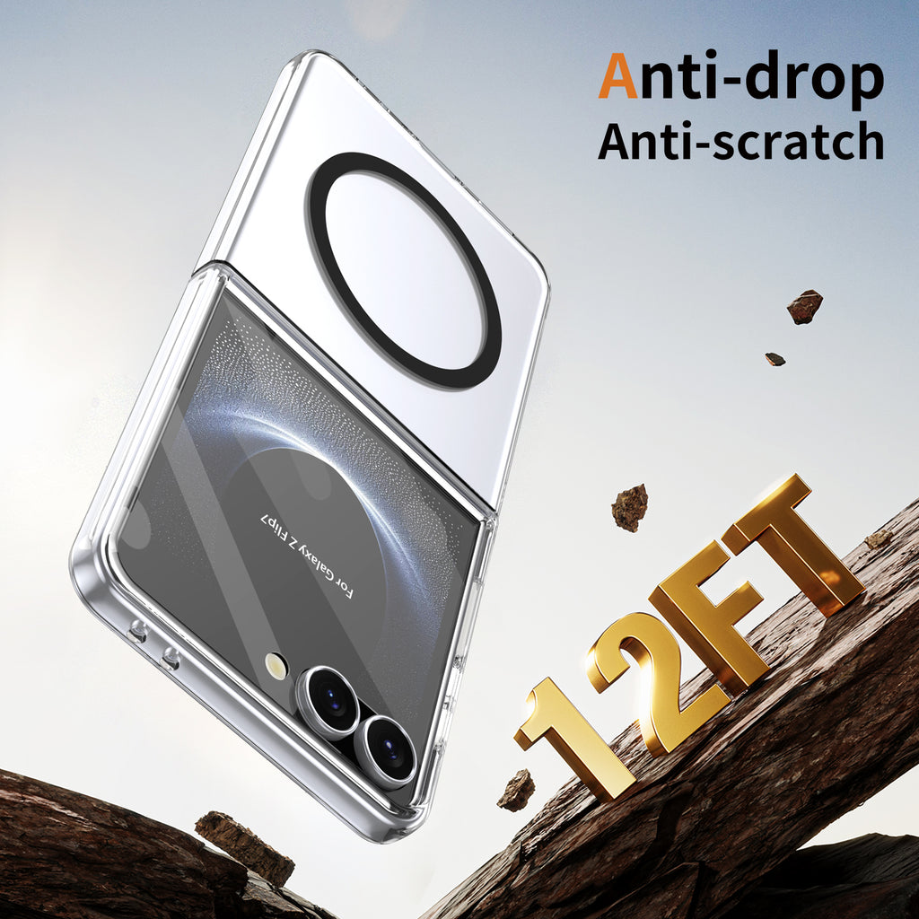 Ultramarinelife Ice Sense Magsafe Galaxy Z Flip8 Case Transparent Anti-drop 12FT