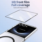 Ultramarinelife Ice Sense Magsafe Galaxy Z Flip8 Case Transparent with HD Front Film