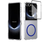Ultramarinelife Ice Sense Magsafe Galaxy Z Flip8 Case Transparent Blue Color