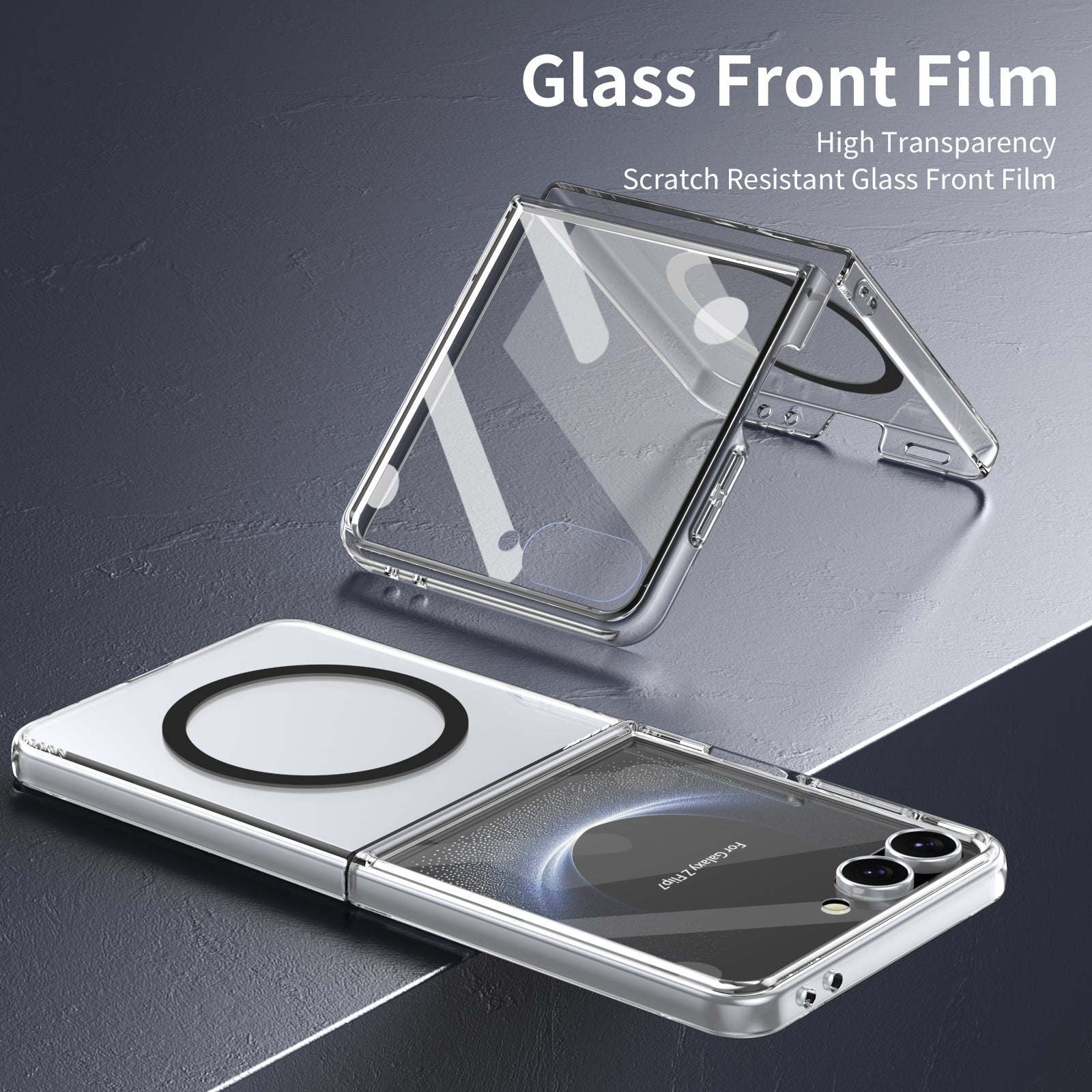 Ultramarinelife Ice Sense Magsafe Galaxy Z Flip8 Case Transparent Scratch Resistant