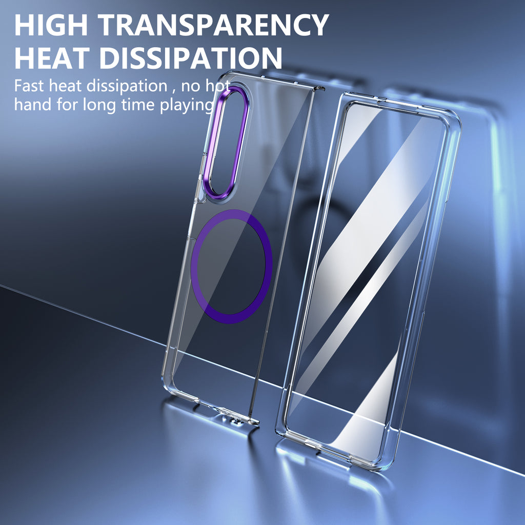 Ultramarinelife Ice Sense Magsafe Galaxy Z Fold3 Case Transparent Heat Dissipation