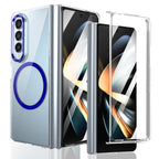 Ultramarinelife Ice Sense Magsafe Galaxy Z Fold4 Case Transparent Blue Color
