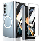 Ultramarinelife Ice Sense Magsafe Galaxy Z Fold4 Case Transparent White Color